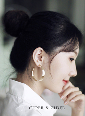 Cider 欧美范大耳环高级感耳环夏天ins耳钉2019新款潮网红洋气