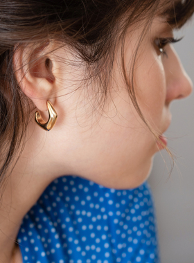 Cider 几何耳环高级感时尚气质通勤耳钉简约复古金属耳饰ins法式