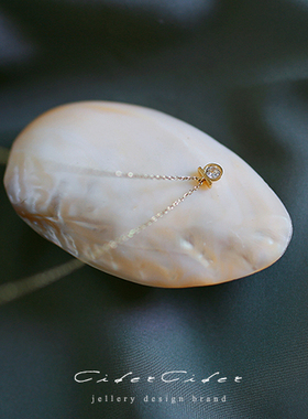 Cider 925纯银日韩国圆钻闪闪锆石项链仙女百搭简约气质锁骨链