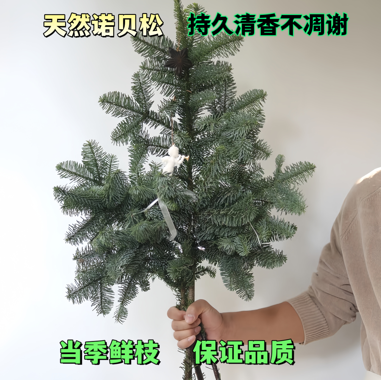 诺贝松鲜切枝圣诞装饰花束DIY