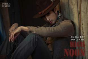 驼色皮带男女儿童春秋冬毛呢百搭英伦骑士绅士爵士大檐宽边礼帽