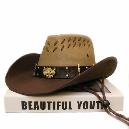 双枪西部牛仔帽大檐遮阳户外骑马