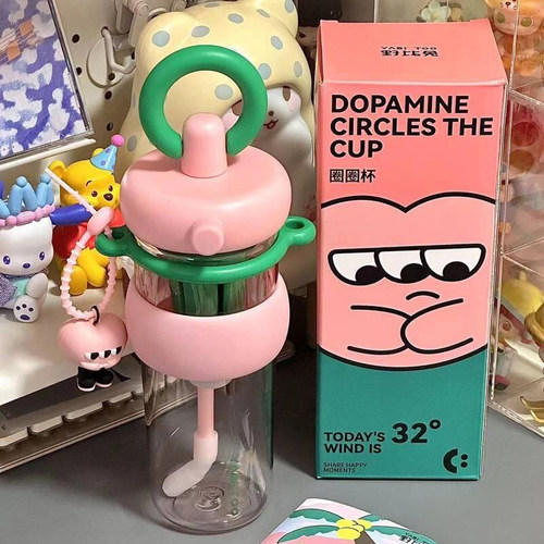 野比兔女生吸管杯便携水壶可爱大容量儿童高颜值水杯可爱2026新款