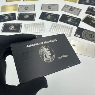 收藏款正品定制美国运通黑卡百夫长金属不锈钢运通百夫长黑卡至尊