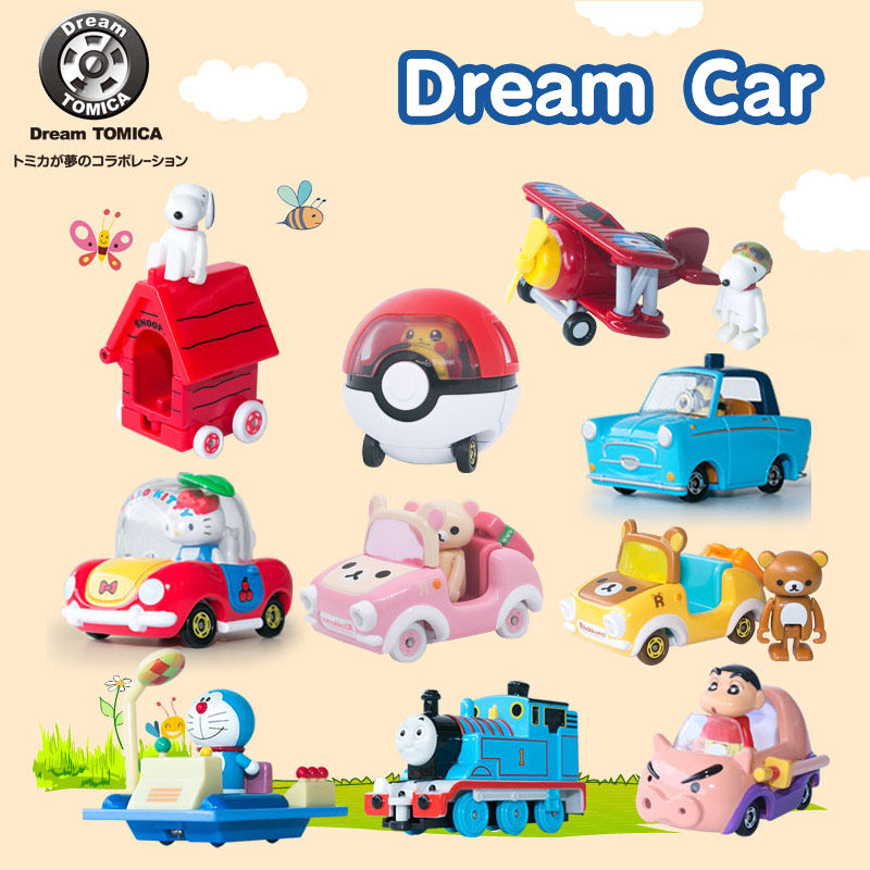 TOMY RILAKKUMA 귀여운 자동차 모델 장난감 빌딩 블록 자동차 어린이 자동차 장식품 합금 자동차 모델 선물
