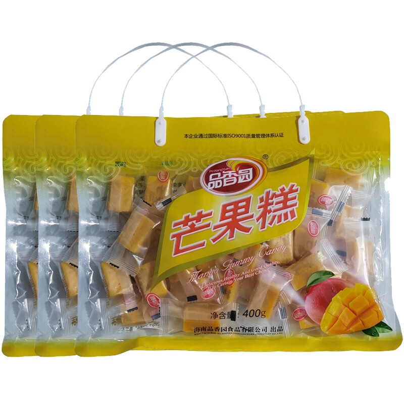 海南特产总店品香园椰子糕400克X3袋三亚伴手礼零食小吃软糖年货