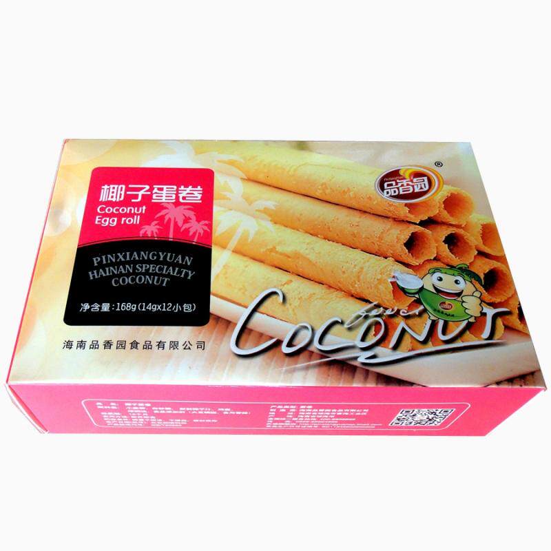 满50包邮品香园椰子蛋卷168g克海南特产三亚手信伴手礼零食真好吃