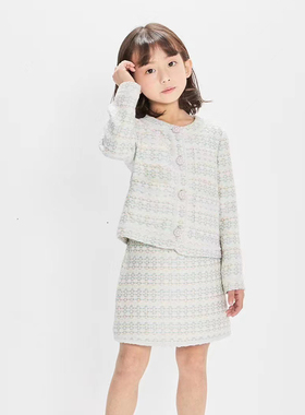 童装童装女童春秋款编织半身裙小香风时尚百搭女宝宝裙子2Z15186