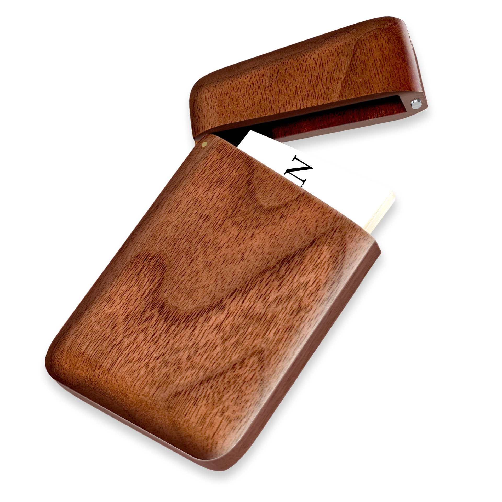 樱桃木实木名片盒创意个性化式木质商务礼品高档打火机名片夹