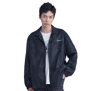 IRA男装春季新款印花工艺潮流工装休闲外套男短款休闲教练夹克