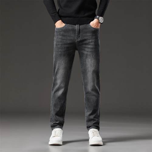 IRA加绒修身小脚牛仔裤男秋冬