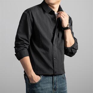 IRA2025秋冬新款男士长袖衬衫外套内搭两用时尚百搭休闲舒适有型