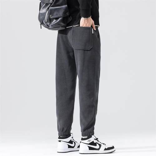 IRA秋冬新款加绒百搭束脚长裤