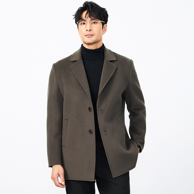 IRA男士秋冬羊毛呢中长款大衣