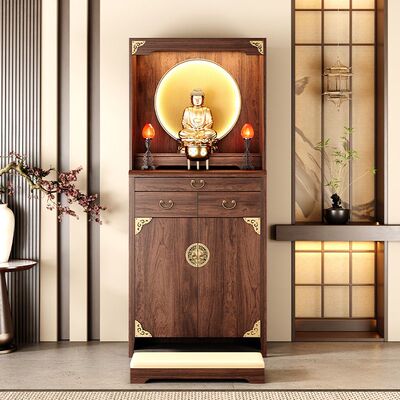 神龛供桌佛台家用现代风格佛像供奉台财神爷柜子新中式实木神台柜