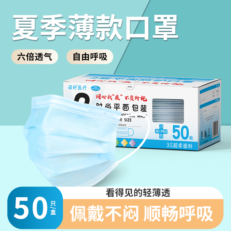夏季薄款透气防护口罩图片