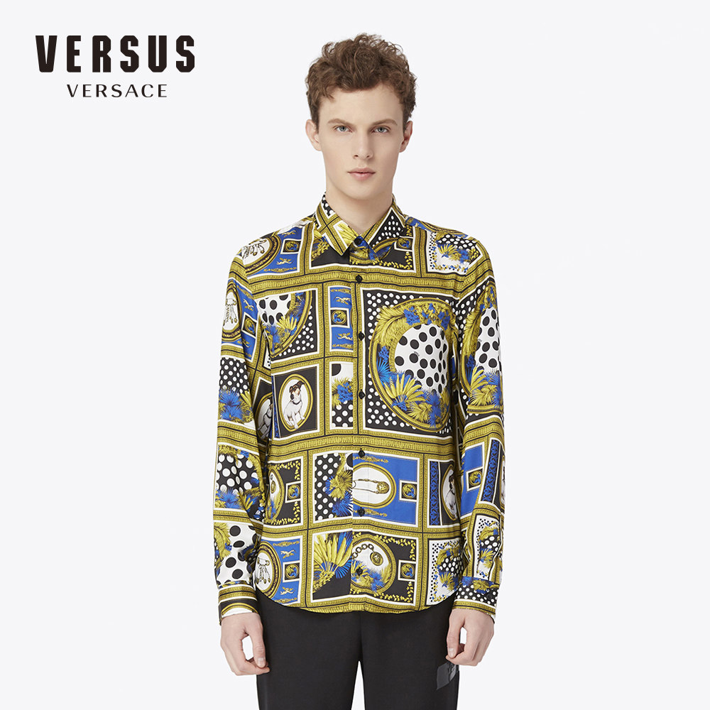 [官方]Versus Versace 範思哲ss19金色男士巴洛克印花襯衫在類目 男裝, 襯衫中 - 來自Buy2taobao.com提供專業的淘寶代購服務