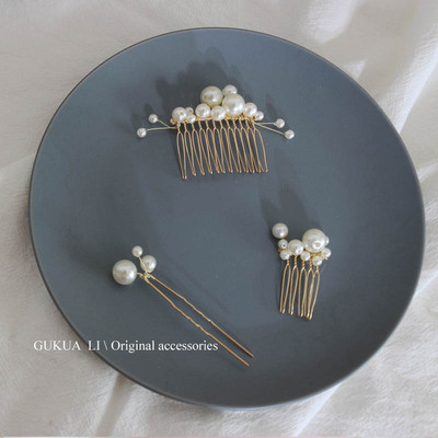 东大门流苏发梳古风百搭刘海珍珠