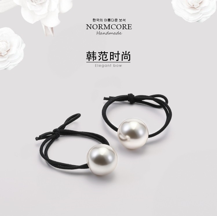 女东大门马尾发圈ins风珍珠皮筋