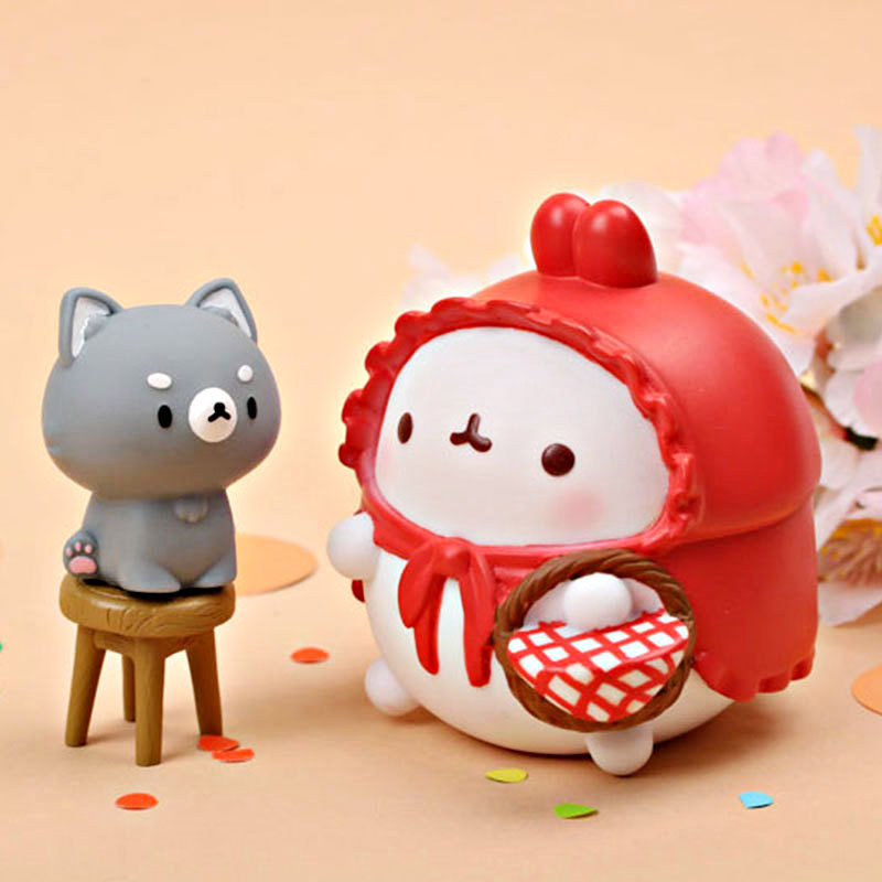 【官方正版】molang兔卡通公仔手办土豆兔盲盒萌浪兔子可爱少女心