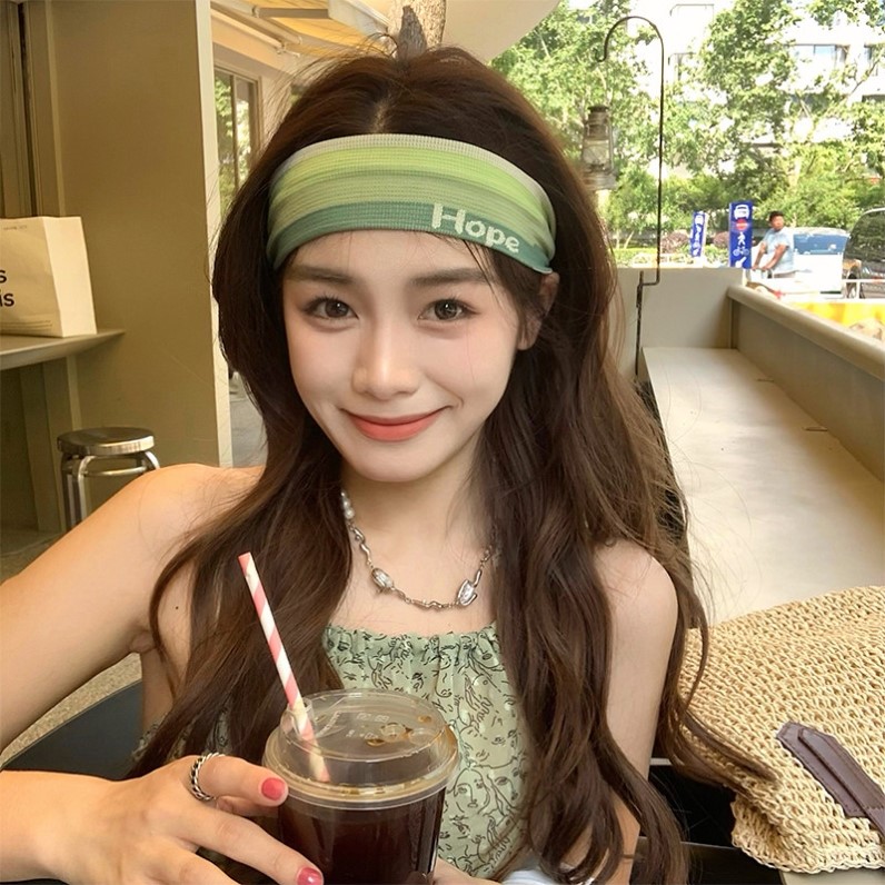 夏季运动女发带跑步吸汗止汗带瑜伽头带户外健身头巾女洗脸束发带