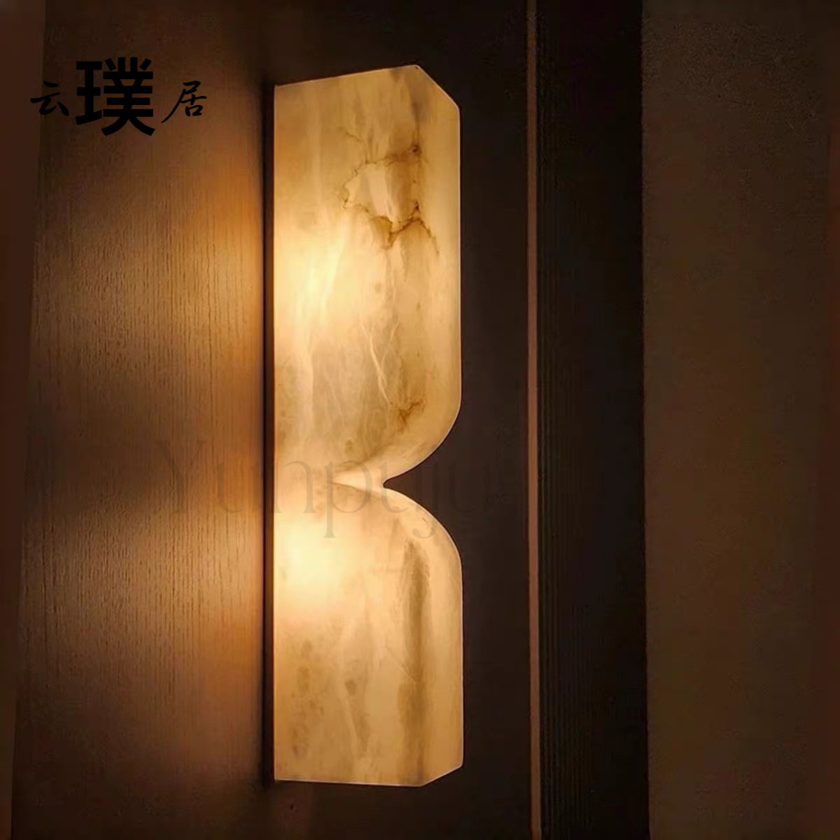 高定西班牙天然云石墙灯法式意式壁灯