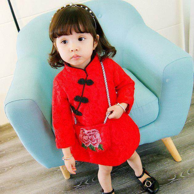 冬装女童旗袍裙子0-1-2-3-4-5-6岁女宝宝加绒加厚蕾丝刺绣连衣裙,童装/婴儿装/亲子装,旗袍,淘宝优惠券,粉丝福利购,淘宝优惠卷