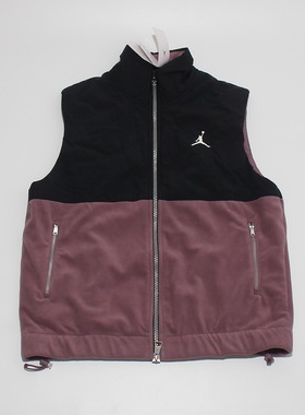 NIKE耐克潮流男装JORDAN立领保暖拼接运动休闲棉马甲FD8629-011