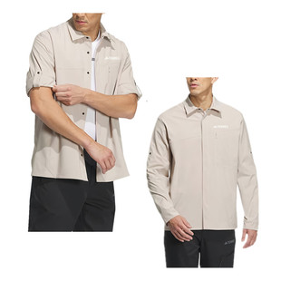 ADIDAS潮流男装 IL8944 SLEEVESHIRT户外运动翻领茄克衬衣IL8943