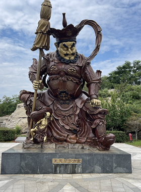 四大金刚摆件广目持国增长多闻四天王客厅佛堂办公室摆放佛像