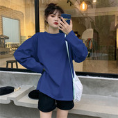 网红港风ins长袖 T恤女初秋韩版 原宿bf百搭学生宽松慵懒风chic上衣