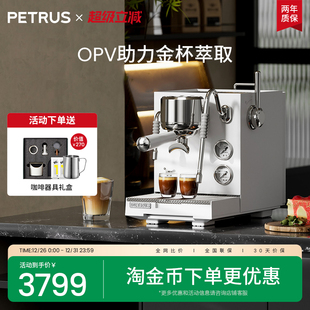 柏翠PE3900半自动咖啡机家用小型三锅炉意式 浓缩萃取