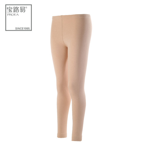 宝路易女士薄款修身纯色保暖长裤