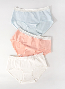 PROEA/宝路易女士中腰三角内裤纯棉裆透气舒适蕾丝边组合装女短裤