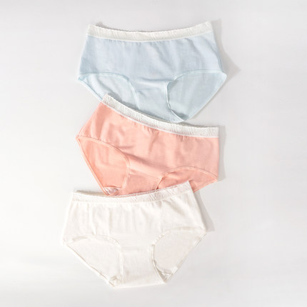 PROEA/宝路易女士中腰三角内裤纯棉裆透气舒适蕾丝边组合装女短裤