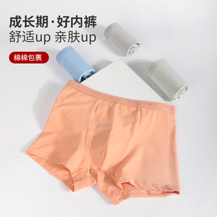 PROEA宝路易中腰棉质四角裤感舒适透气男生平角内裤明筋平脚裤衩