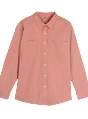 宝路易女士梭织长袖上衣女士梭织衬衫绿色宽松衬衣休闲长袖女上衣