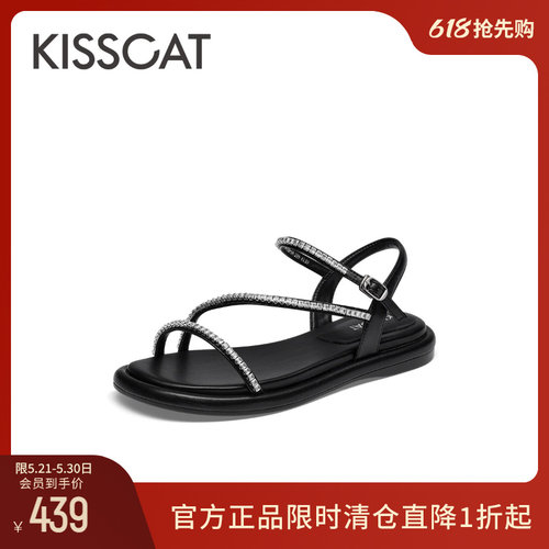 接吻猫舒适百搭时装凉鞋