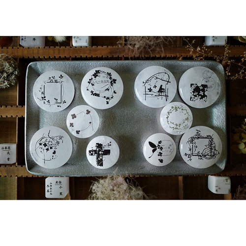 HANEN STUDIO五周年纪念款小石头印章《花邮戳2.0》系列手帐印章
