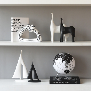 现代艺术高级感办公室地球仪书房家居装饰品摆设酒柜展示高档摆件