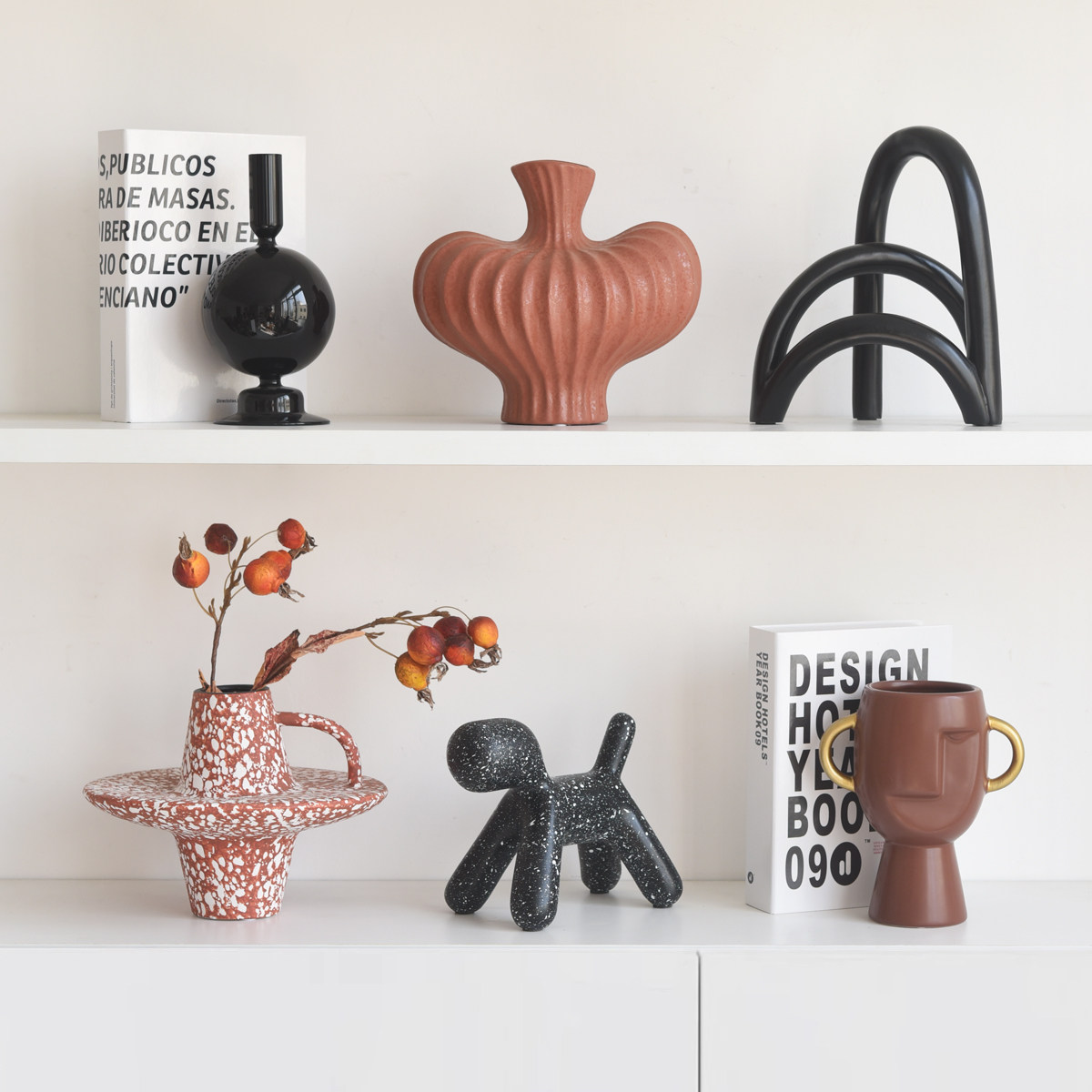 法式中古混搭奶油风高级感家居装饰品艺术花瓶客厅样板间民宿摆设,家居饰品,花瓶,淘宝优惠券,粉丝福利购,淘宝优惠卷