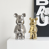 高级感艺术摆件客厅家居创意暴力熊装 饰品摆件电视柜酒柜书柜摆设