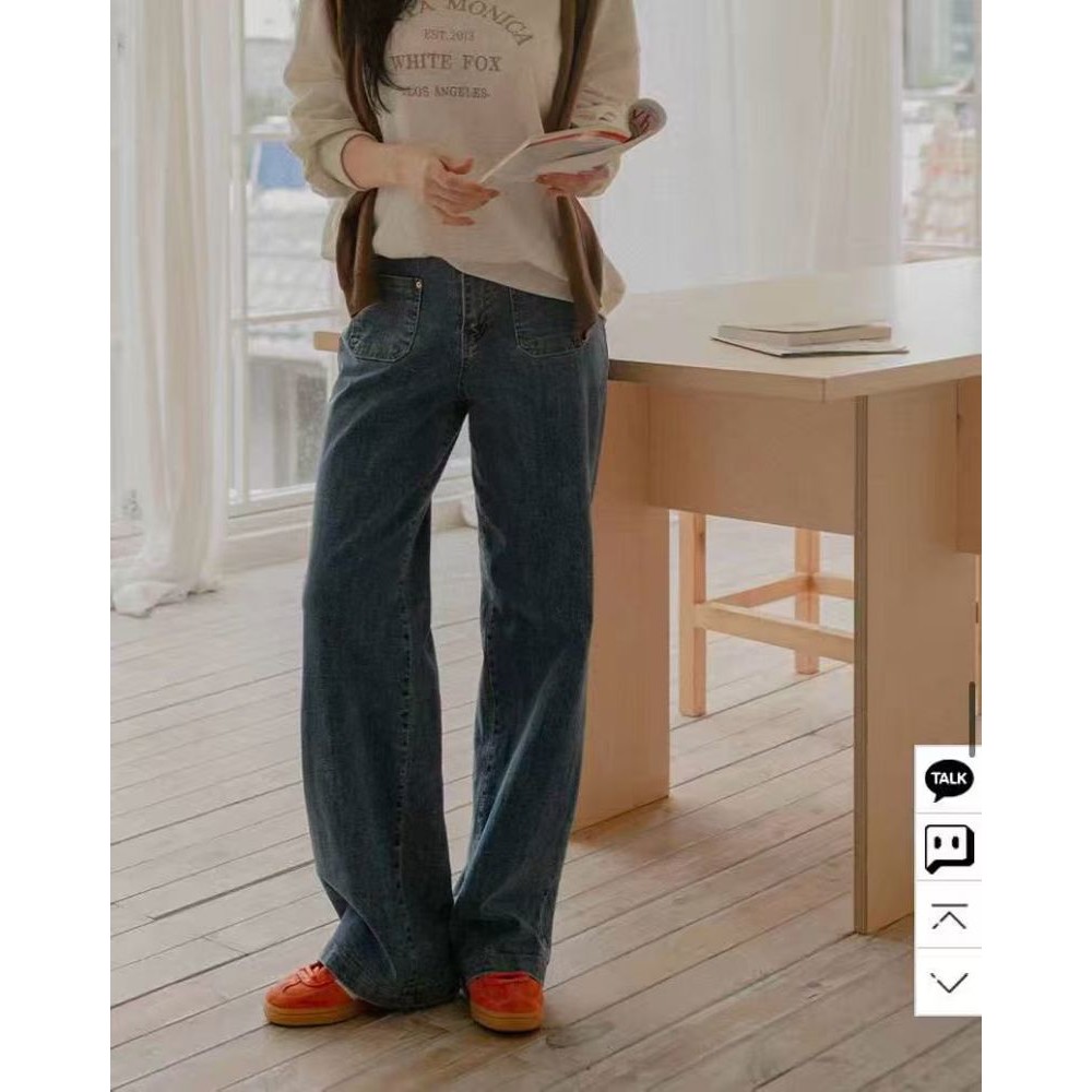 九1006韩国东大门运动牛仔裤区HowLuk-8663883纯色档口正品经典