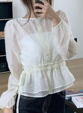 六0923韩国正品laub-e-ciel918 衬衫区浪漫正品简约休闲百搭直邮