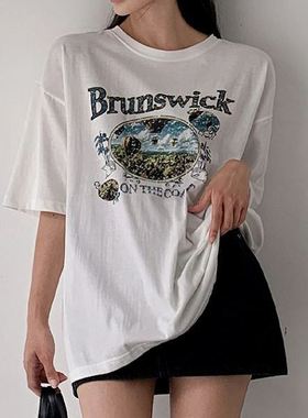 六0719韩国正品44560 T恤区时尚新款气质直邮知性甜美街舞秋夏