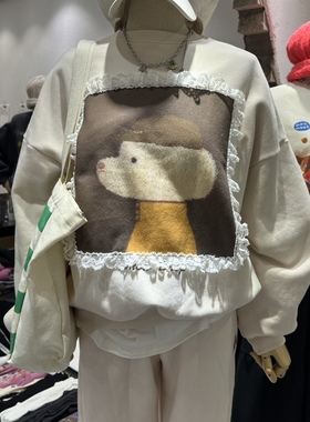 八1203韩国东大门卫衣加绒区4514747秋季流行通勤复古纯色档口