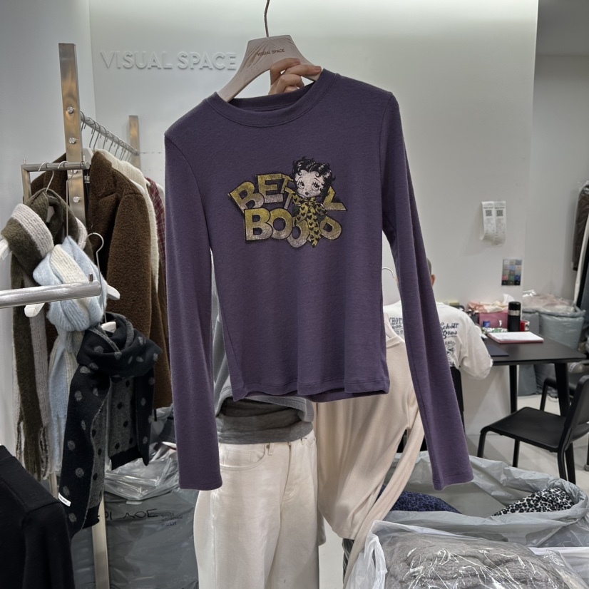 八1113韩国东大门上衣长袖T恤加绒区4490129知性休闲英伦直邮清新