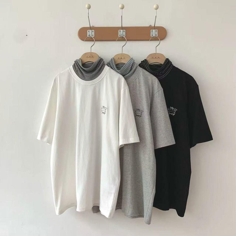 九1027韩国东大门t恤区TAN&Como-8681554秋季流行通勤档口纯色