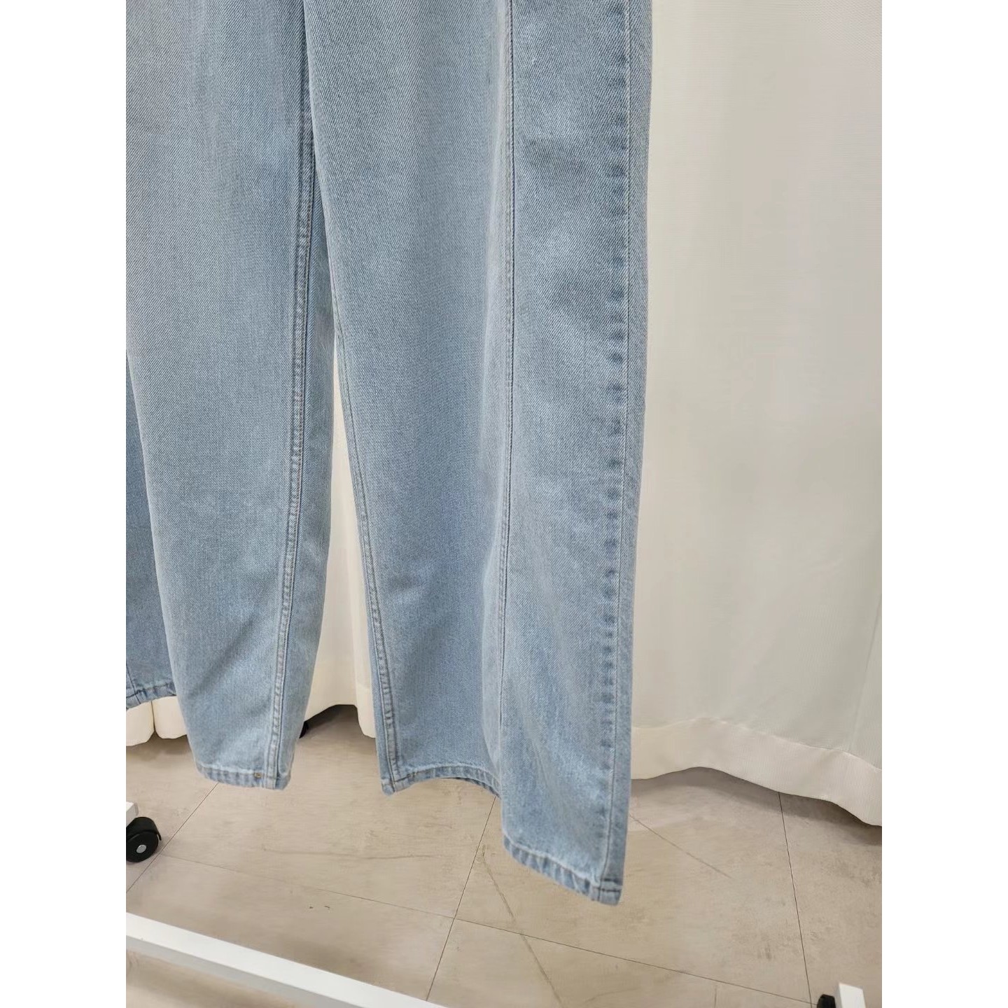 八0626韩国东大门运动牛仔裤区4310620复古纯色原宿正品欧美夏款