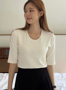 六0923韩国正品purplia-44710 T恤区时尚通勤气质纯色知性正品